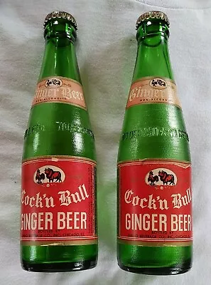 2 Vintage Cock'n Bull Ginger Beer 10 Oz Bottles - Spring Beverage Co Chicago Ill • $34.99