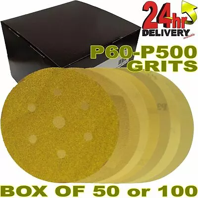 £19.67 • Buy Pro Range Gold 6+1 Holes 6  [150mm] HookIt DA Sanding Discs Box Quantities