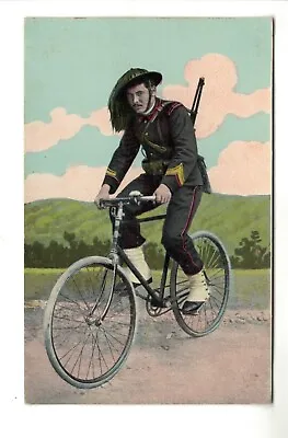 Al1934 - Military - Italian Soldier On Bike Bicycle Regiment • $13