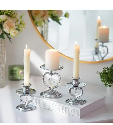 Sziqiqi Unity Candle Holders Set For Wedding Ceremony Table Centerpiece Gold... • £20