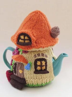 Fairy House Tea Cosy Knitting Pattern - Knit Your Own Mushroom Tea Cosy  • £4.45