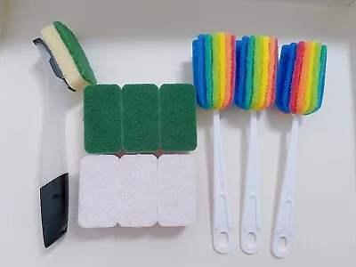 Dishmatic Washing Up Sponge Liquid Dispenser Handle Refills And Rainbow Brushes • £6.99