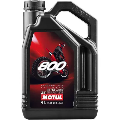 Motul 800 2T Full-Synthetic Off-Road Racing Premix 2-Stroke Oil 4 Liter 104039 • $87.68