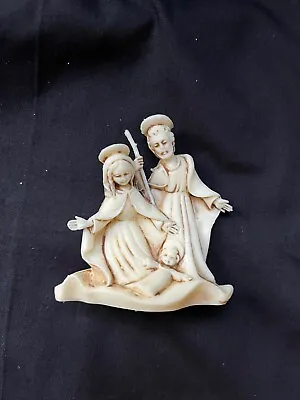 Vintage Nativity Scene Holy Family Baby Jesus Mary Joseph Plastic Made In Italy • $2.99