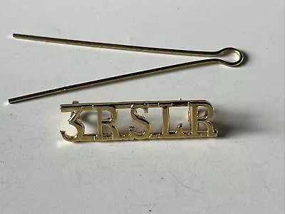 3RSLR (3rd Bn Republic Of Sierra Leone Regiment) Gilt Army Metal Shoulder Title • £10