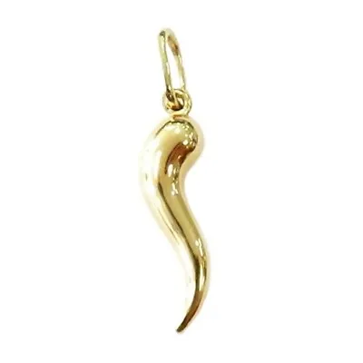 £68.74 • Buy 9ct Gold Horn Of Plenty Cornicello Corno Chilli Pendant Italian MEDIUM Size 2cm