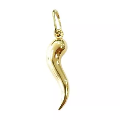 £68.74 • Buy 9ct Gold Horn Of Plenty Cornicello Corno Chilli Pendant Italian MEDIUM Size 2cm