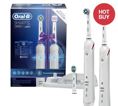 $189.95 • Buy Oral-B Smart 5 5000 Electric Rotating Toothbrush With Dual Handle - White