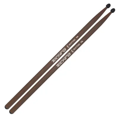 £15 • Buy Techra E-Rhythm 7A Carbon Fibre Drumsticks W/ Soft Tips For Digital Drums - Pair