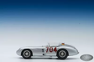  1/18 CMC Mercedes Benz 300 SLR Hans Hermann #704 Silver As Is Defective  • $600