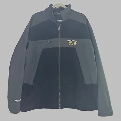 Mountain Hardwear Gore Windstopper Full Zip Fleece Jacket Black Mens Size XXL • $58.95