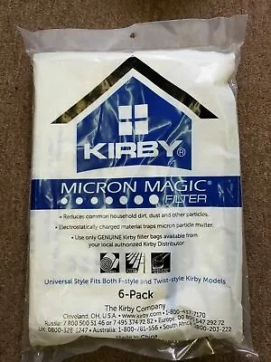 KIRBY VACUUM CLEANER WHITE CLOTH Micron Magic BAGS F STYLE G4 G5 G6 G7 G7D G10D • $15.99