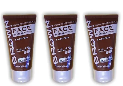 Tannymaxx Brown/Face Tanning Lotion 3x50ml/Solarium Cosmetics/Tanning Lotion • £17.84