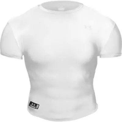 Under Armour 1216007 Men's White Tac Compression Heatgear T-Shirt - Size Small • $25.37