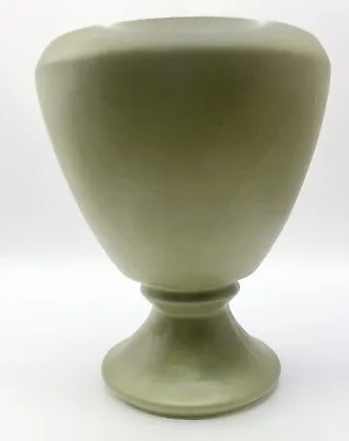 Vintage McCoy Pottery Floraline Pedestal Planter # 433 Matte Avocado Green Vase • $19.99