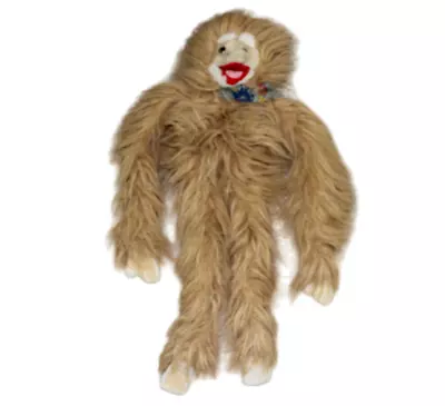Vintage Furry Monkey Puppet Long Arms Legs Plush Tan Hosung? Wynn Miller? 32  • $42.46
