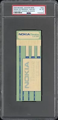 Michael Jackson Memorial Service Full Ticket 2009 Speakers Kobe/magic Pop1 Psa 6 • £1898.91