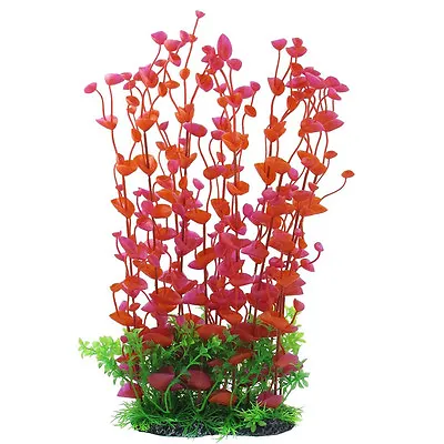 $8.99 • Buy Manmade Plastic Plant For Fish Tank, 14.2-Inch Height, Red/Green