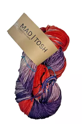 MADELINETOSH Work Sock - Gorgeous Skein Of Reds/purples One Of A Kind  OOAK D  • $28