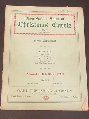 Oahu Guitar Folio Of Christmas Carols Sheet Music • $12.99