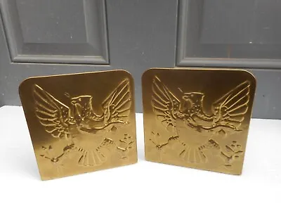 Vintage P M Craftsman Brass Eagle Bookends • $29.95