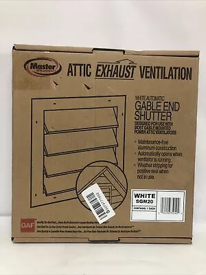 Master Flow Attic Exhaust Ventilation Gable End Shutter SGM20 • $50