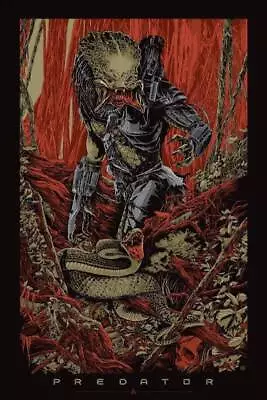 Predator Poster Art Screen Print By Mondo Artist Ken Taylor (Red Edition) LE 175 • $274.99