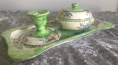 £25 • Buy  Maling  Lustre Ware “Springtime  Dressing Table Set..pattern 6524 Circa 1950