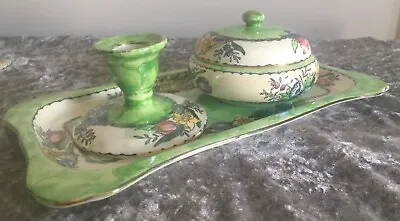  Maling  Lustre Ware “Springtime  Dressing Table Set..pattern 6524 Circa 1950 • £25