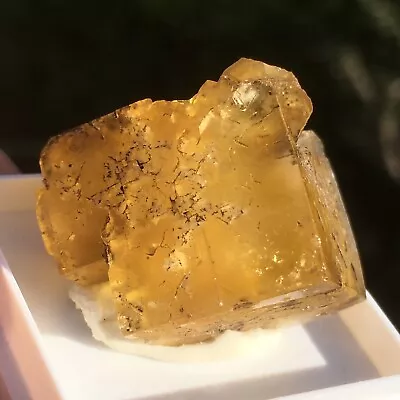 £18 • Buy Yellow Fluorite Crystal Hilton Mine Scordale Nr Appleby Cumbria UK Boxed Mineral