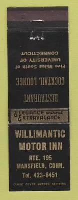 Matchbook Cover - Willimantic Motor Inn Mansfield CT • $3.99