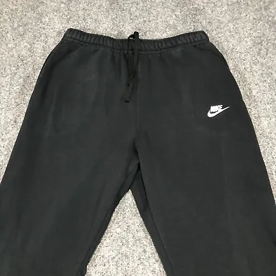Nike Pants Mens L Black Jogger Sweats Spell Out Swoosh Work Out Gym 6768 • $22.45
