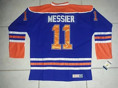 Mark Messier Edmonton Oilers Ccm Vintage Hockey Throwback Jersey. Size Lg Nwt. • $90
