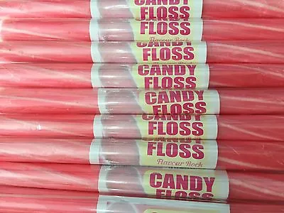 Gift Box Of 36 Sticks Of Traditional Wrapped Blackpool Rock Candy Floss Flavours • £19.50