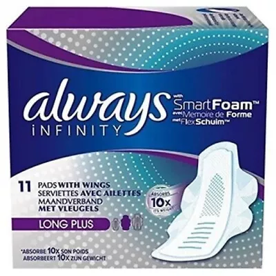 £6.59 • Buy Always Infinity Long Sanitary Pads With Wings (11s)