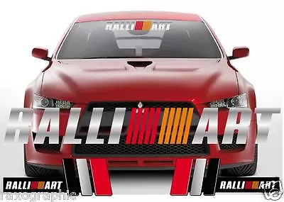Ralliart Graphic Kit Windshield Decal Side Stickers Mitsubishi Eclipse Lancer  • $28.69
