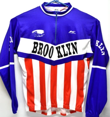 $24 • Buy Kucharik Cycling Jersey Brooklyn American Flag Men XXL 3 Pockets 1/4 Zip Stretch
