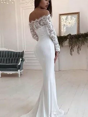2023 New Selling Bridal Dress Off Shoulder Women's Long Lace Wedding Dress • $33.99