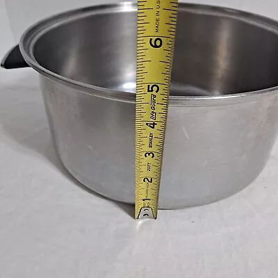 Vintage Vollrath Pot 5 Quart Stockpot Pan 304 S Tri Ply Stainless Stell Handles • $34.99