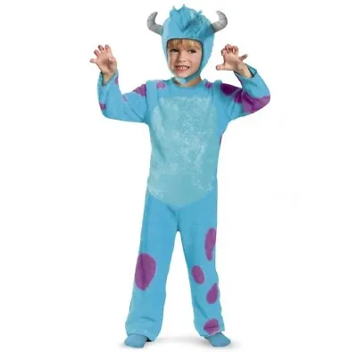 Toddler Boys Disney Monster Inc. Sulley Plush Halloween Costume Blue 3T • $10