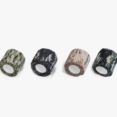 4 Roll Camouflage Wrap Rifle Gun Shooting Hunting Stealth Webbing Tape Army Camo • £9.59