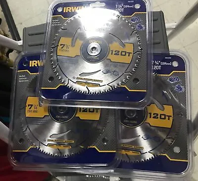 Irwin  Tools  Vinyl Siding Corded Circular Saw Blade 7 1/4-inch 120T-Lot Of 3! • £33.70