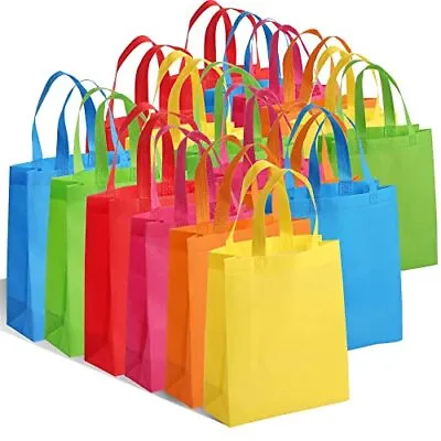 £15.37 • Buy 30PCs Party Bags With Handles Non-Woven Gift Tote Bags Toy Goody Sweet Gift Bags