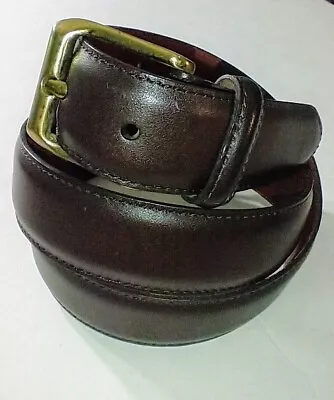 Vintage Men's Coach Brown Leather Belt Size: 38  5950 Brass Buckle Handcrafted  • $34.99