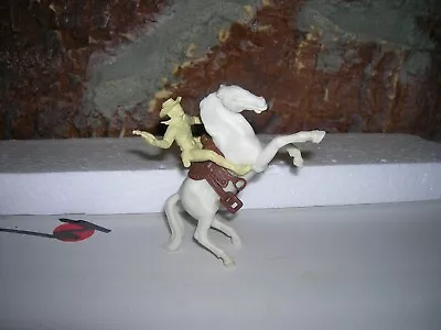 Vintage Marx Lone Ranger Mounted Stuart Horse Silver Playset Figure 60mm 1950's • $34.99