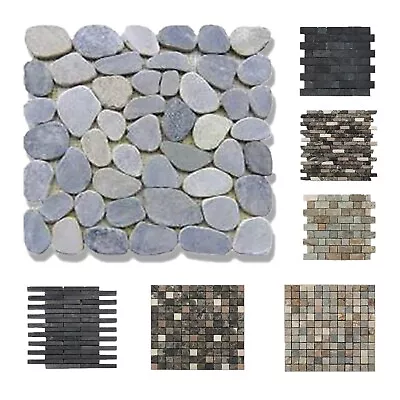 Natural Stone Mosaic Wall Tiles Sheets • £13.95