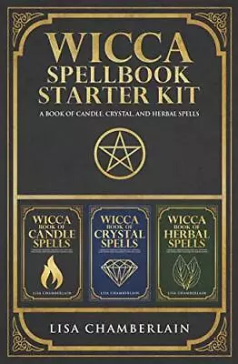 Wicca Spellbook Starter Kit: A Book Of Candle Crystal ... By Chamberlain Lisa • £10.99