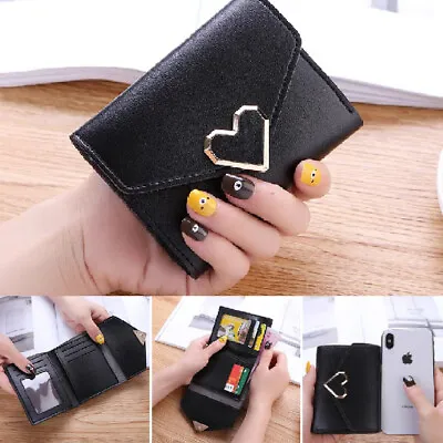 Women Girl Small Mini Leather Wallet ID Card Holder Purse Clutch Handbag US • $5.87