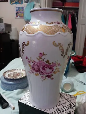 Antique German WALLENDORF Porcelain Vase. Marked Bottom + Number • $100