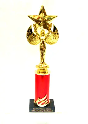 Achievement Award Champion Star Victory Trophy Free Lettering 4 Colors  • $7.25